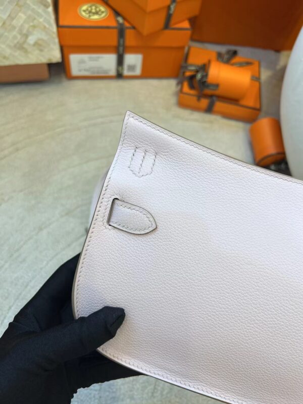 cbb51ff13bbcfd4 Handmade Hermes Jypsiere Mini 23CM 09 Mauve Pale Evercolor Silver Hardware