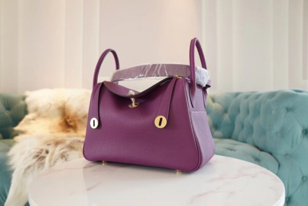 cbefc03509323bc Discount Hermes Lindy 30CM P9 Anemone Clemence Leather Gold Hardware