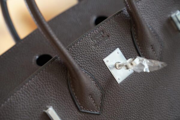 cc01a2dab7e261e Stock God Factory Bags Hermes CC46 Ebene Faubourg Leather Birkin25CM Gold Hardware