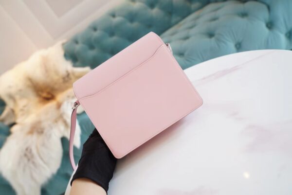 cc15b65a29e18e6 God Factory Bags Hermes Factory 3Q Rose Sakura Swift Leater Roulis Mini18cm Silver Hardware