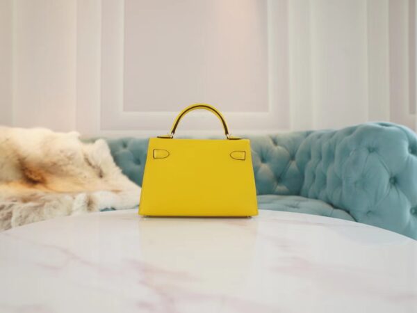 cd48e04a79f8720 God Factory Bags Hermes 9O Naples Yellow/8L Beton Inner Chevre Leather Mini Kelly19CM