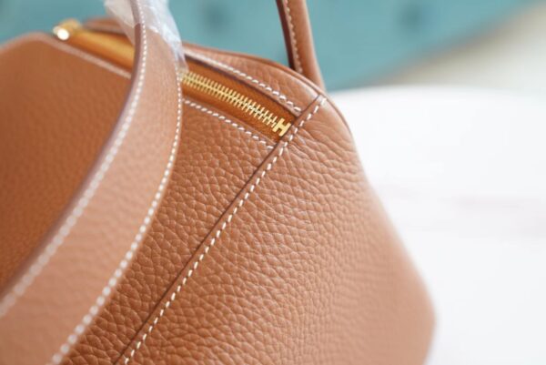 cd78a36a49a09df Hand Stitch Hermes CK37 Gold Clemence Leather Lindy Bag26CM Gold Hardware