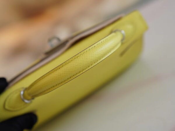 ce1e61e2c253a09 USA Los Angeles Hermes Mini Kelly 19CM Epsom 9R Lime Silver Hardware