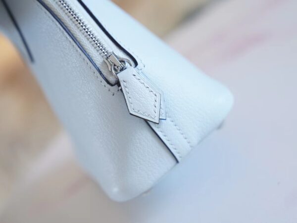 ce82deeb7b57e25 Sale God Factory Bags Hermes Mini Bolide18CM T0 Blue Brume Chevre Leather Silver Hardware