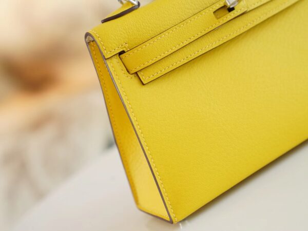 cebd4167f44117c God Factory Bags Hermes 9O Naples Yellow/8L Beton Inner Chevre Leather Mini Kelly19CM