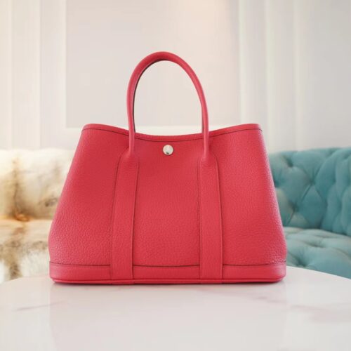 God Factory Bags Factory Hermes Garden Party36CM A5 Bougainvller Togo Leather Silver Hardware