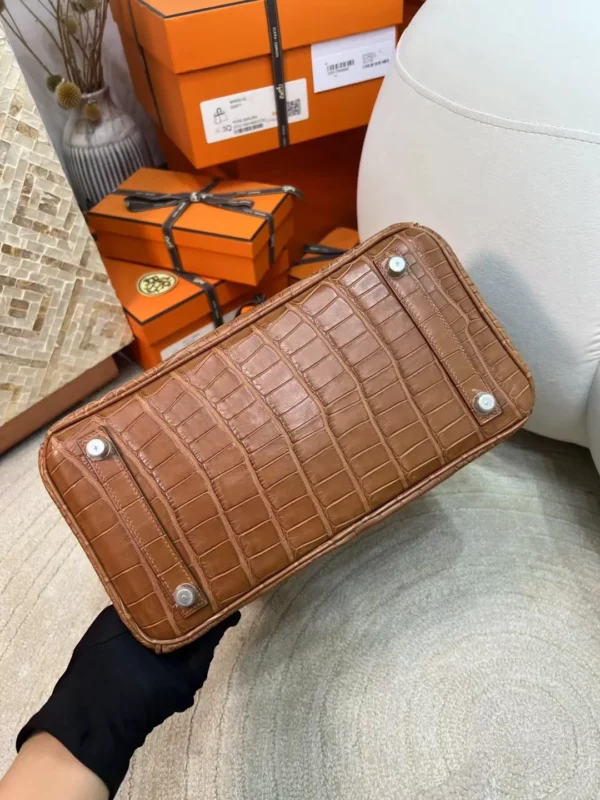 cf4de9d889216e7-jpg Hong Kong Hermes CK37 Gold Matte Alligator Crocodile Birkin Bag 30CM Silver Hardware