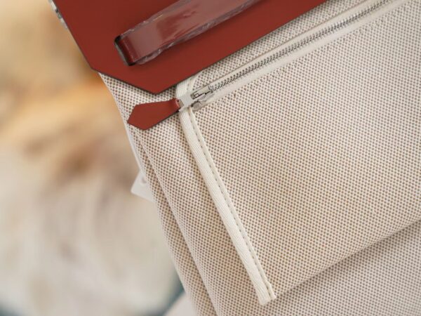 cf8c84b1a41190a God Factory Bags Hermes Beton Canvas / Rouge Casaque Herbag 31CM Silver Hardware