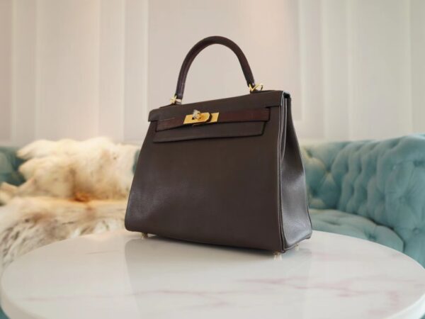 d053faec27f6bfb God Factory Bags Hermes Barenia Faubourg/ Matte Crocodile Kelly Touch 28CM 46 Ebene Gold Hardware
