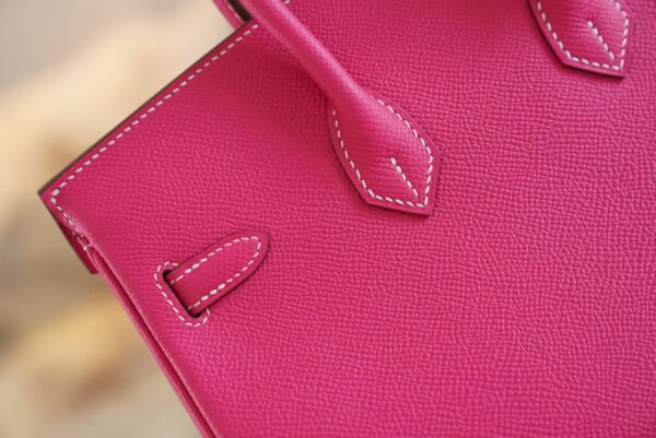 d09741ab75cdedf Hermes Handmade Boutique E5 Rose Tyrien Epsom Leather Birkin25CM Silver Hardware
