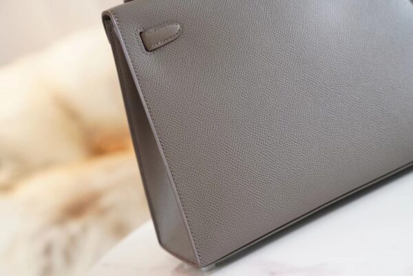 d0e81c5fce356ae Hermes Handmade Boutique 8F Etain Epsom Leather Kelly 25CM Silver Hardware