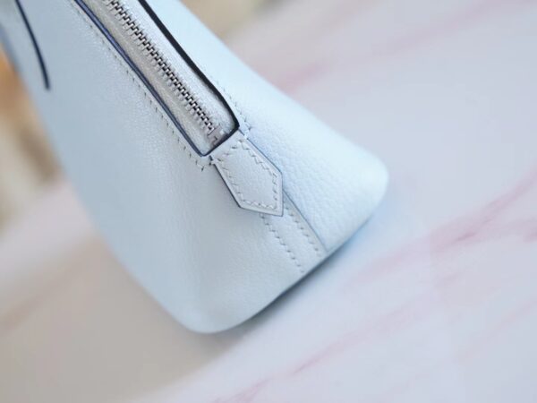 d18d434006c4f6f Sale God Factory Bags Hermes Mini Bolide18CM T0 Blue Brume Chevre Leather Silver Hardware