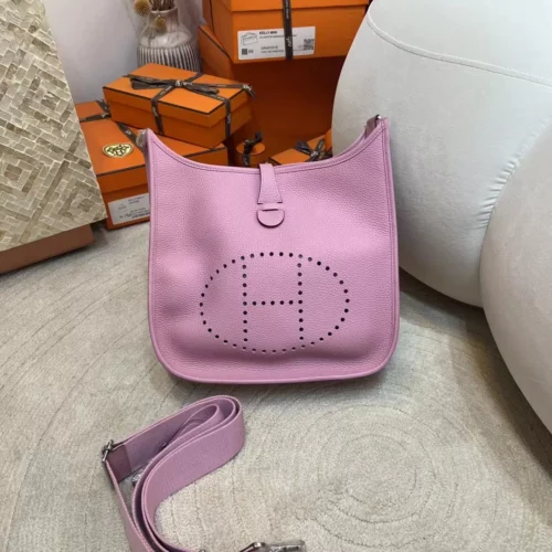 New Arrival X9 Mauve Sylves Evelyne 29CM Clemence Leather Silver Hardware
