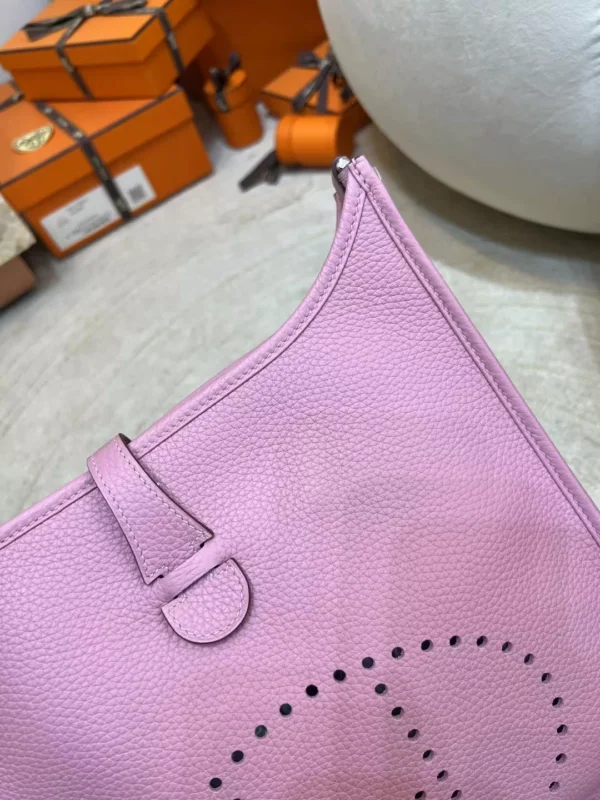 d1c8ee978e7b62b-jpg New Arrival X9 Mauve Sylves Evelyne 29CM Clemence Leather Silver Hardware