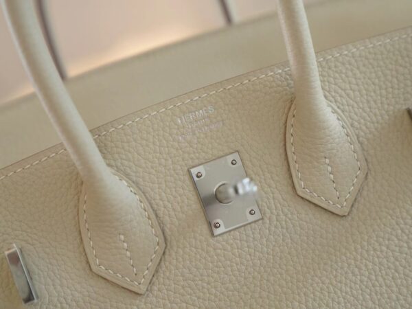 d2ae98f57bfccbe God Factory Bags Hermes Togo Leather Birkin 25CM CK10 Craie Silver Hardware