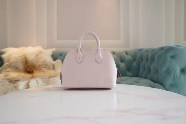 d2bbec3b8fbbe9b-1 Sale Hermes Mini Bolide 18CM 09 Mauve Pale/ Three Colors Evercolor Silver Hardware