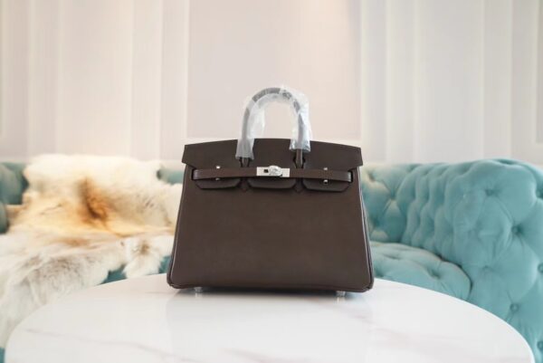 d2ccc4586d1741b-1 Stock God Factory Bags Hermes CC46 Ebene Faubourg Leather Birkin25CM Gold Hardware