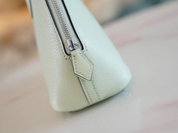 d30714e8caa9823 God Factory Bags Hermes Chevre Leather Mini Bolide 18CM 0S Vert Fizz Silver Hardware