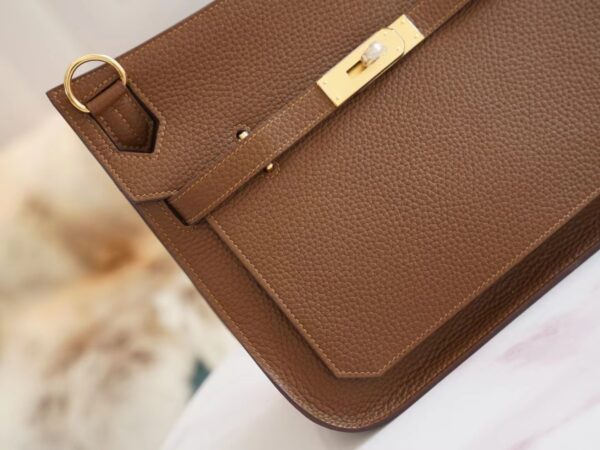 d30f947c537928a New God Factory Bags Hermes Jypsiere 28CM 3G Alezan Clemence Leather Gold Hardware