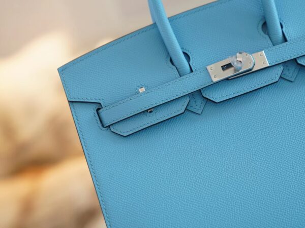 d332a404ba10050 God Factory Bags Factory Hermes Birkin Sellier 25CM 7N Celeste Epsom Silver Hardware