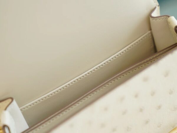 d336ab8663d693c Hermes Boutique 3C Parchemin South Africa KK Ostrich Skin Roulis Mini18cm Gold Hardware