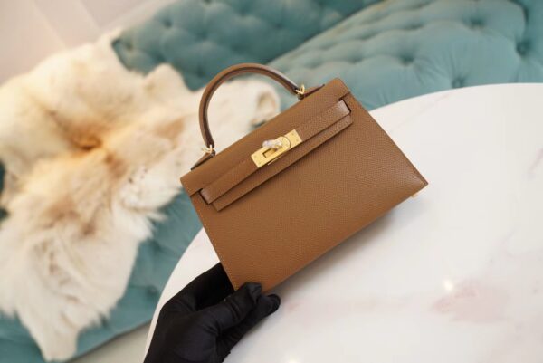 d35a06e1893490a God Factory Bags Factory Hermes 3G Alezan Mini Kelly19CM Epsom Leather Gold Hardware
