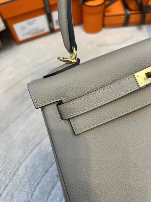 d50d7ca6c9afe90-jpg Hermes Kelly 25CM 81 Gris Tourterelle Togo Leather Gold Hardware