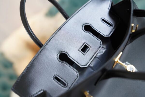 d539ca99132d631 Full Handmade God Factory Bags Hermes CK88 Black Box Leather Birkin25CM Gold Hardware