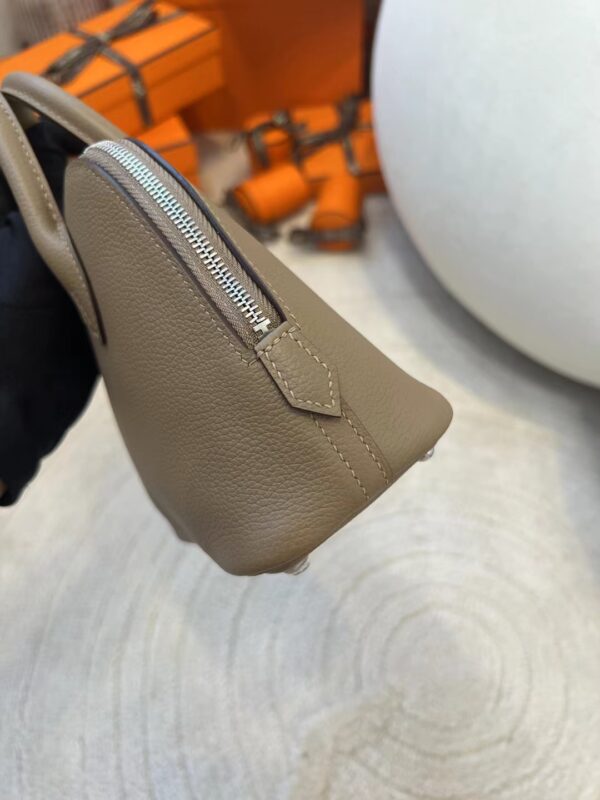 d6508152cb840f1 Hermes Mini Bolide 18 Evercolor D0 Beige De Weimer Silver Hardware