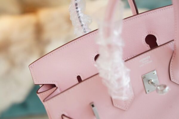 God Factory Bags Hermes Birkin Bag25CM 3Q Rose Sakura Swift Leather Silver Hardware