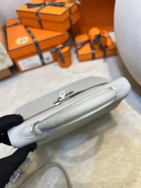 d91a661eef2c510-jpg Hermes Togo Leather 80 Gris Pearl Kelly 25CM Silver Hardware
