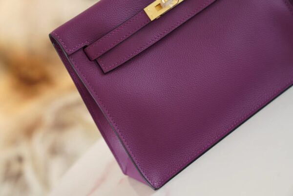 da75292807c2269 【God Factory Bags】Handmade Hermes Kelly Danse 22CM P9 Anemone Evercolor Leather