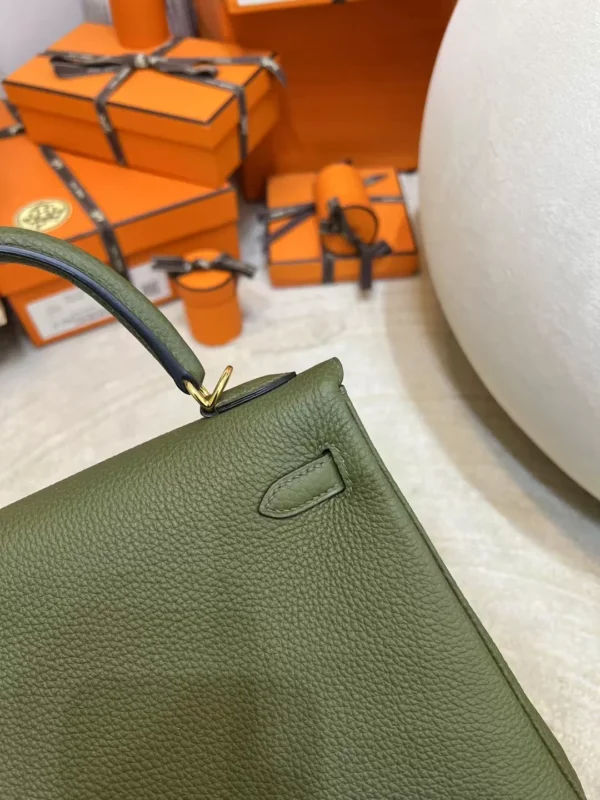 daa25d157d15544-jpg Hermes Shop Kelly 25CM C6 Vert De Gris Togo Leather Gold Hardware