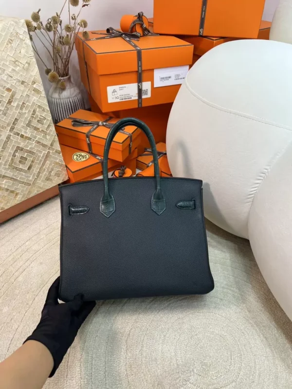dab164db6f27168-jpg Hermes Birkin Touch 30CM 6O Vert Cypres Matte Alligator Crocodile / Togo Gold Hardware