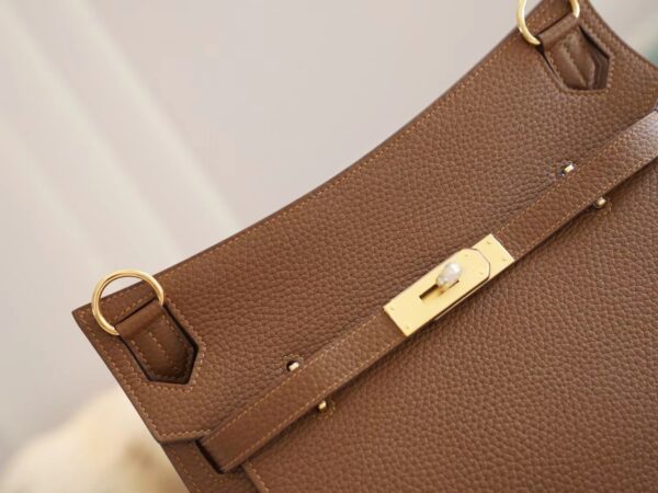 dae71b13b5bf247 New God Factory Bags Hermes Jypsiere 28CM 3G Alezan Clemence Leather Gold Hardware