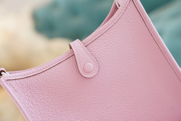 daf6273500036fd Hermes Handmade Boutique X9 Mauve Sylyestre Clemence Leather Mini Evelyne Silver Hardware