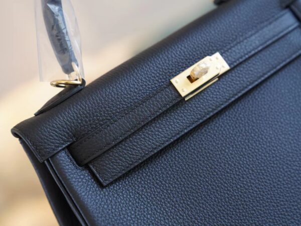 db98f70ddf4d3dc Full Handmade Hermes CK89 Nior Togo Leather Kelly 25CM Gold Hardware