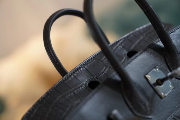 dc753dfb4ac0ee1 Wholesale Hermes Birkin House 20CM CK89 Black Four Leathers Black Hardware