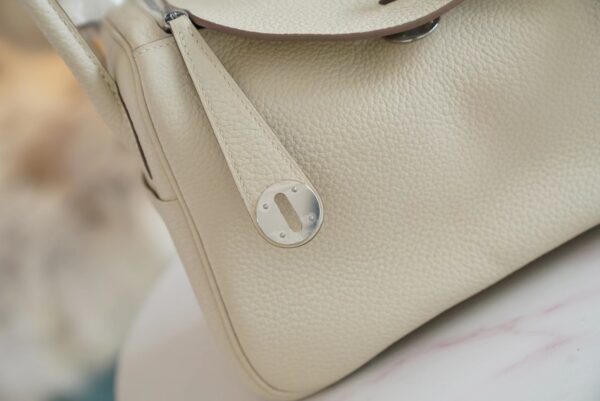 dcdb2b9cf24686d New Arrival Hermes Lindy 26CM CK10 Craie Clemence Leather Silver Hardware
