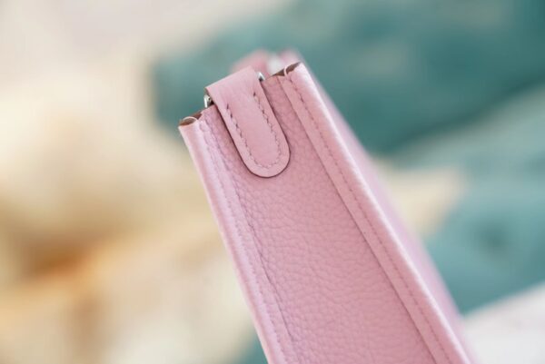 dde2e28feaa091a Hermes Handmade Boutique X9 Mauve Sylyestre Clemence Leather Mini Evelyne Silver Hardware