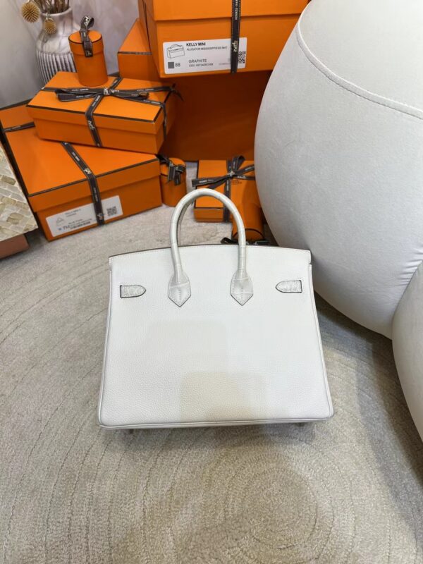 de1df5c17a05131 Hermes Birkin Touch 25CM 8L Beton Matte Crocodile/ Togo Silver Hardware