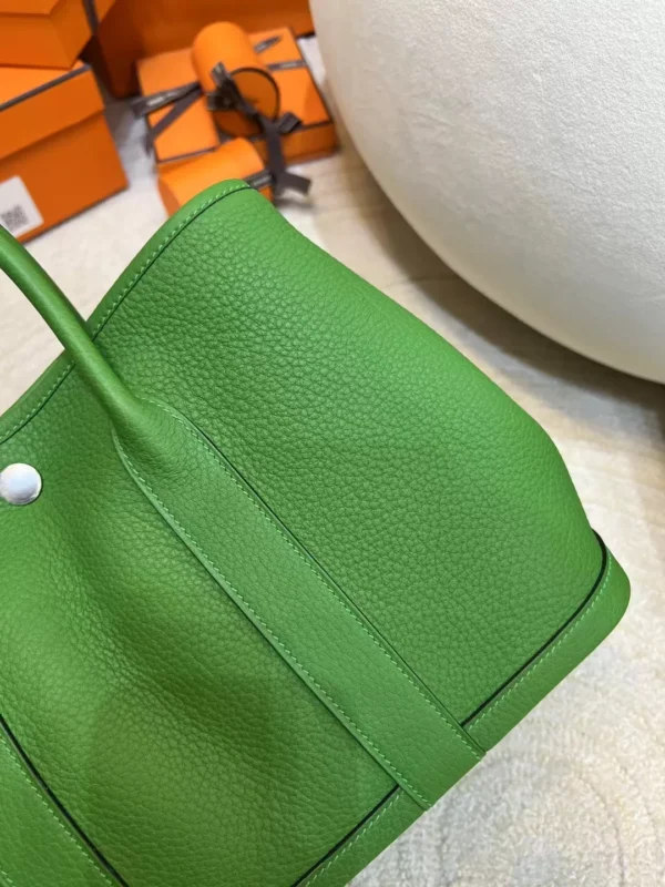 de1e2754b949f12-jpg Hermes Boutique Garden Party 30CM A8 Vert Yucca Negonda Leather Silver Hardware