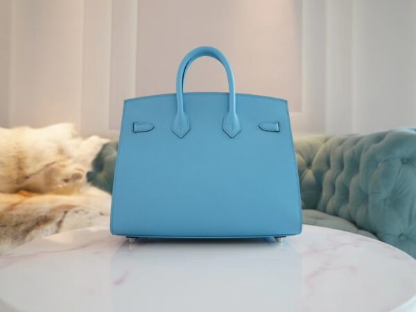 de4aadcd5051e30 God Factory Bags Factory Hermes Birkin Sellier 25CM 7N Celeste Epsom Silver Hardware