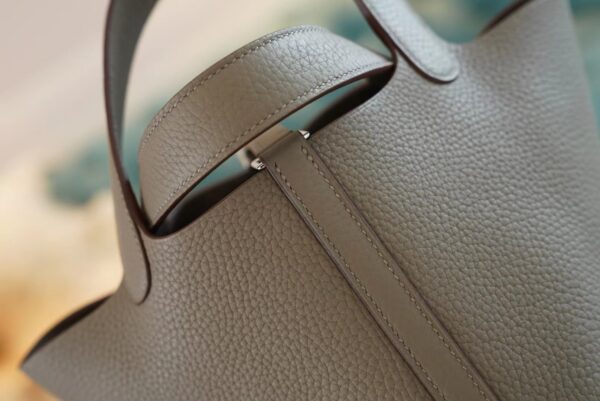 df411f234e393d3 God Factory Bags Factory Hermes 8F Etain Clemence Leather Picotin18CM Silver Hardware