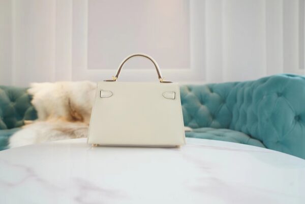 dffd3c790ba2a92 God Factory Bags Hermes C10 Craie Epsom Leather Mini Kelly II 19CM Gold Hardware