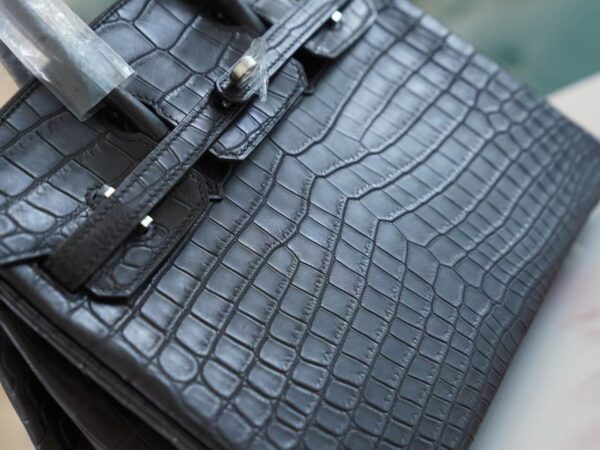 e069aed59969e2d God Factory Bags Factory Hermes CK89 Nior Hcp Niloticus Crocodile Birkin25CM Silver Hardware