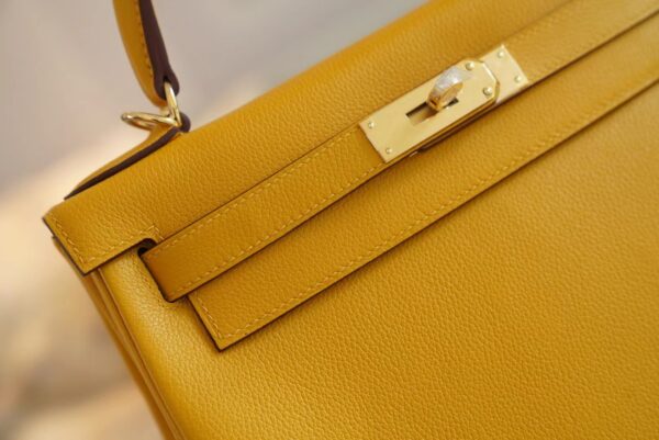 e14f3f221afec5e New God Factory Bags Hermes 9D Amber Evercolor Kelly Bag 28CM Gold Hardware