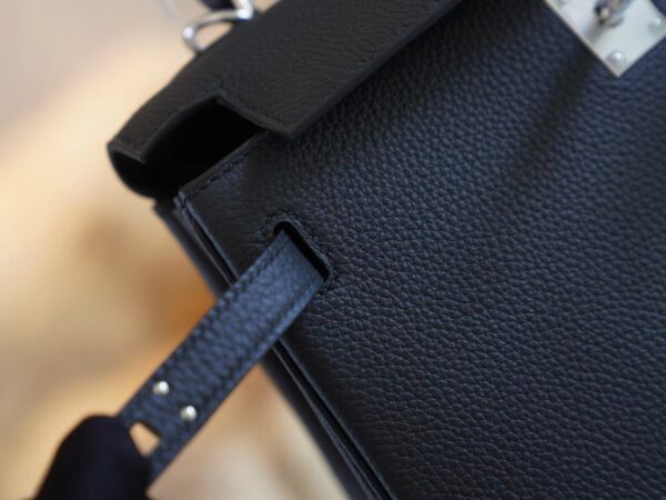 e2c9da5d90789a0 Hot Sale Hermes Kelly25CM Tote Bag CK89 Nior Togo Leather Silver Hardware