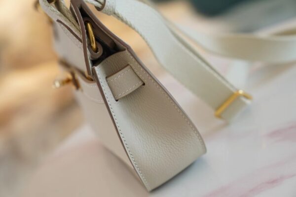 e3034916aa1740c God Factory Bags Factory Hermes 8L Beton Jypsiere Mini 23CM Evercolor Leather Gold Hardware