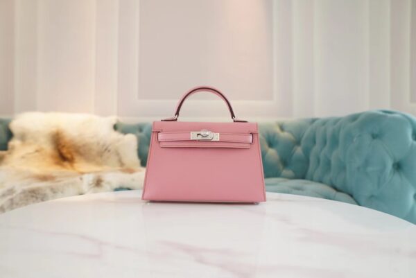 e342be1682b4a3e-1 【God Factory Bags】Hermes 5P Rose Mini Kelly 19CM Epsom Leather Silver Hardware
